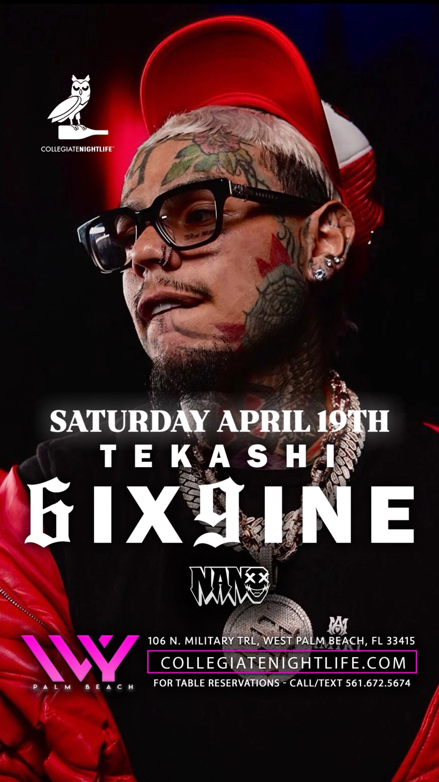 TEKASHI 6IX9INE @ IVY NIGHTCLUB | Collegiate Nightlife | Sat, Apr