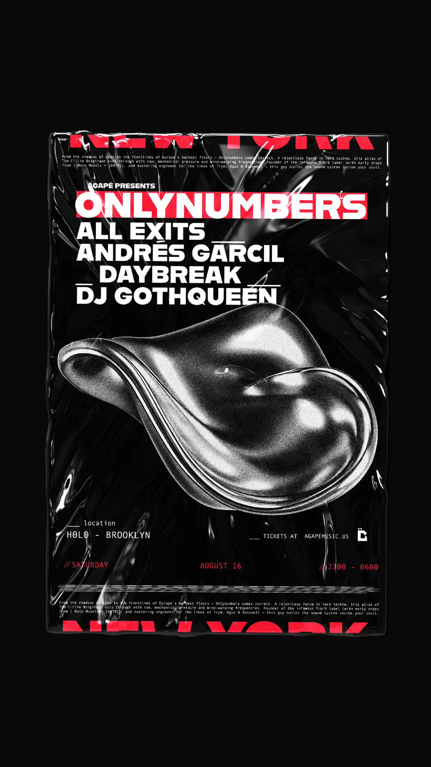 AGAPE PRESENTS: ONLYNUMBERS | Sat, Aug 16, 2025 | H0L0