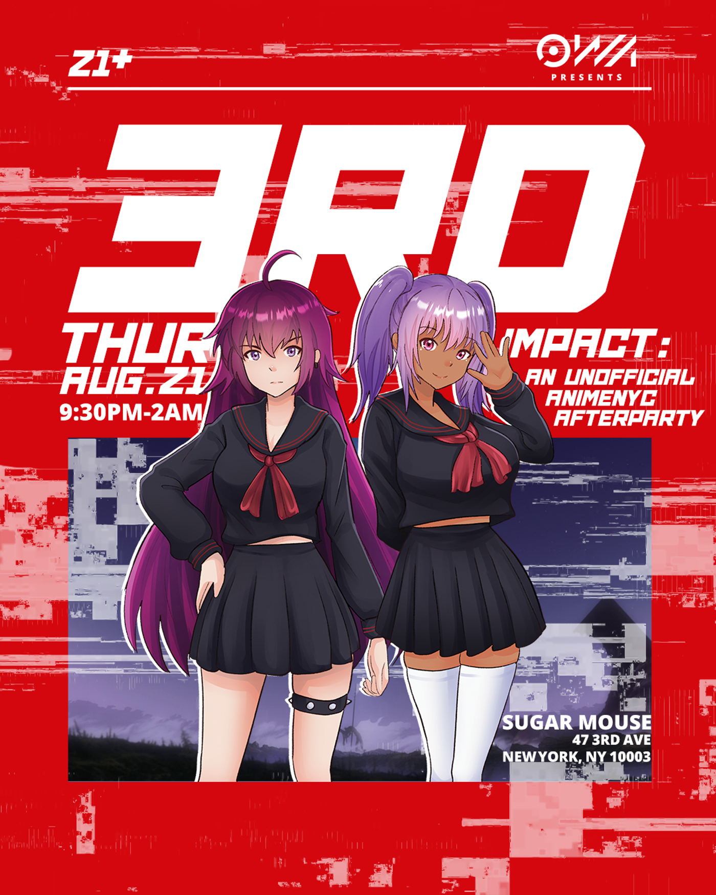 OWA Presents: 3RD Impact | Otakus With Attitude | Thu, Aug 21, 2025 | Sugar  mouse